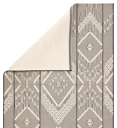 product image for Shiloh Indoor/ Outdoor Tribal Dark Gray & Cream Area Rug 89
