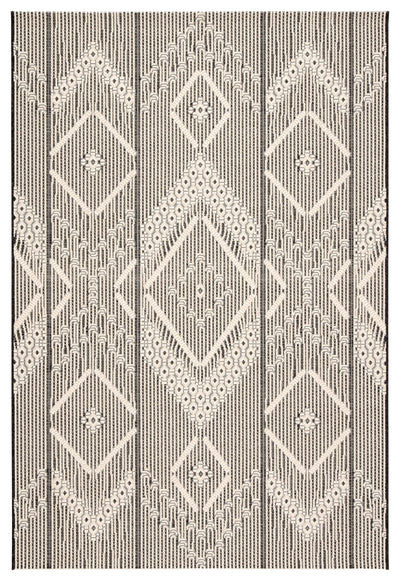 product image for Shiloh Indoor/ Outdoor Tribal Dark Gray & Cream Area Rug 76