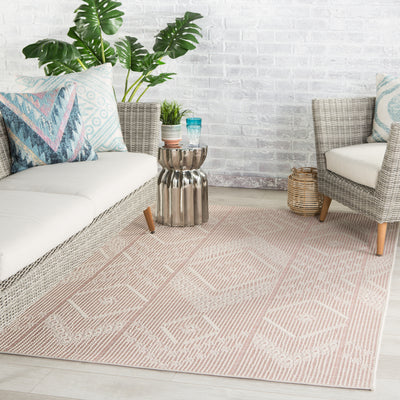product image for Shiloh Indoor/ Outdoor Tribal Light Pink/ Cream Rug by Jaipur Living 49
