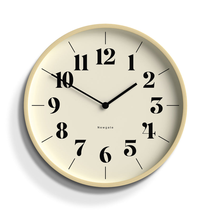 media image for mr clarke hopscotch dial pale plywood wall clock by newgate mrc225ply40 1 270