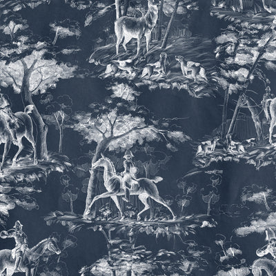 product image of La Chasse Blue Wallpaper by Mr & Mrs Vintage for NLXL 520