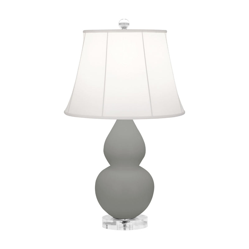 media image for matte smoky taupe glazed ceramic double gourd accent lamp by robert abbey ra mst12 4 281