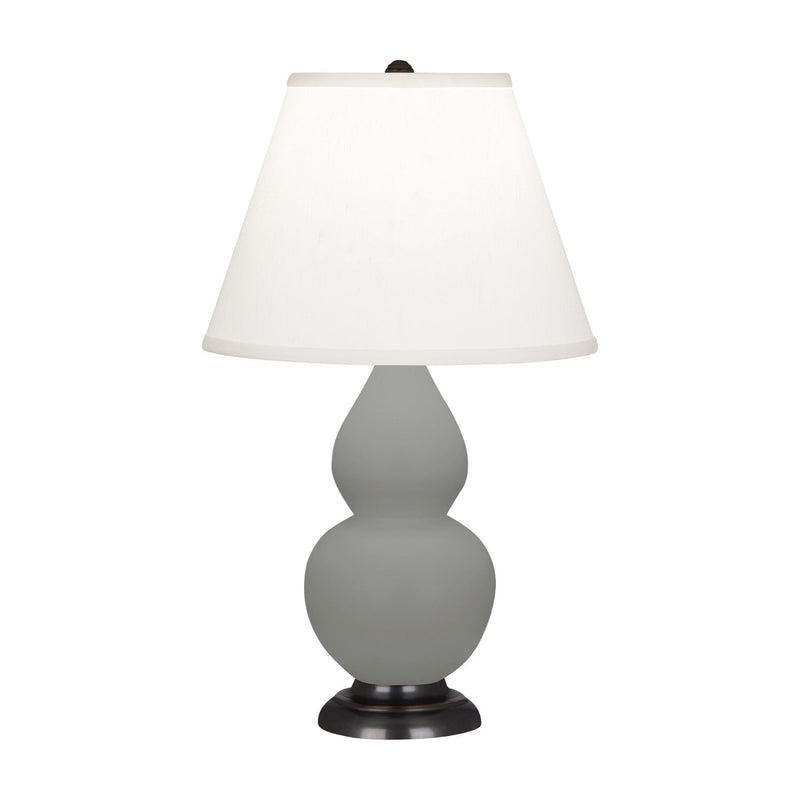 media image for matte smoky taupe glazed ceramic double gourd accent lamp by robert abbey ra mst12 3 265
