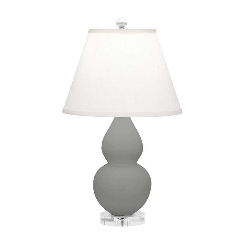 media image for matte smoky taupe glazed ceramic double gourd accent lamp by robert abbey ra mst12 5 238