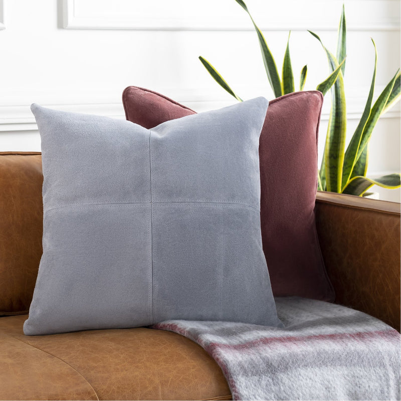 media image for Manitou MTU-003 Suede Square Pillow in Medium Gray by Surya 249