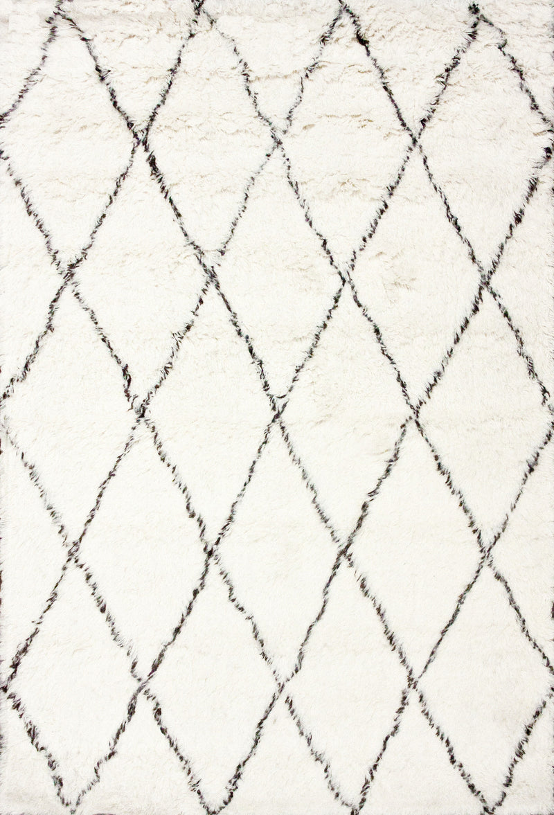 media image for handmade wool rug in ivory design by nuloom 1 23