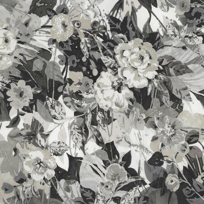 media image for Pop Floral Mural in Neutral Multi from the Murals Resource Library Vol. 2 by York Wallcoverings 231