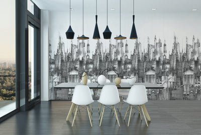 product image for Cityscape Mural in Black from the Murals Resource Library Vol. 2 by York Wallcoverings 4