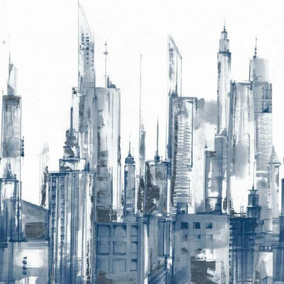 product image of sample cityscape mural in blue from the murals resource library vol 2 by york wallcoverings 1 575