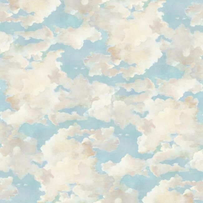 media image for Cloud Over Mural in Light Blue from the Murals Resource Library Vol. 2 by York Wallcoverings 236