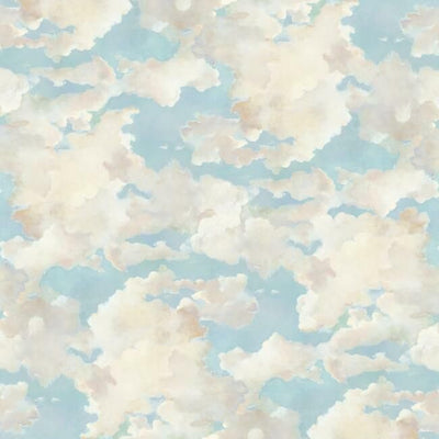 product image of sample cloud over mural in light blue from the murals resource library vol 2 by york wallcoverings 1 593