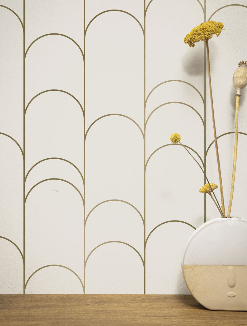 media image for Golden Lines Ivory/Gold MW-067 Wallpaper by Kek Amsterdam 232