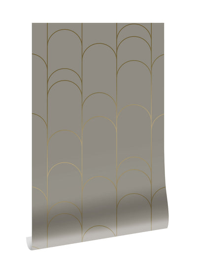 product image for Golden Lines Taupe/Gold MW-070 Wallpaper by Kek Amsterdam 58