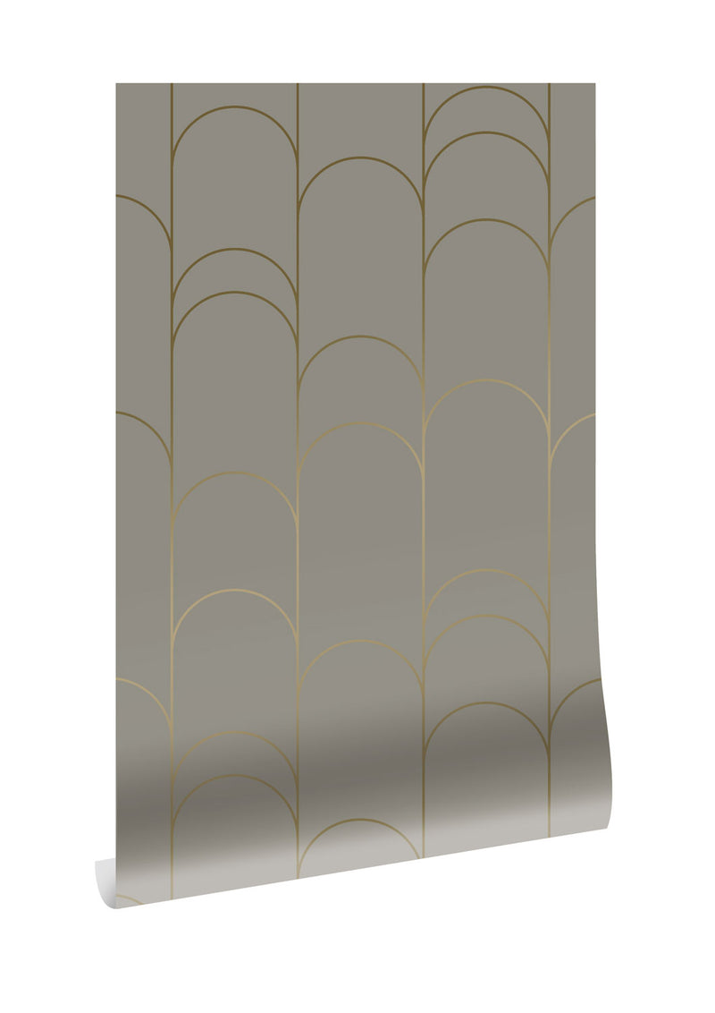 media image for Golden Lines Taupe/Gold MW-070 Wallpaper by Kek Amsterdam 263