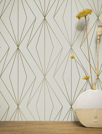 product image of Golden Lines Sand/Gold MW-073 Wallpaper by Kek Amsterdam 549