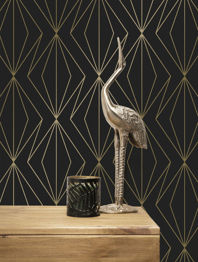product image of Golden Lines Black/Gold MW-076 Wallpaper by Kek Amsterdam 589
