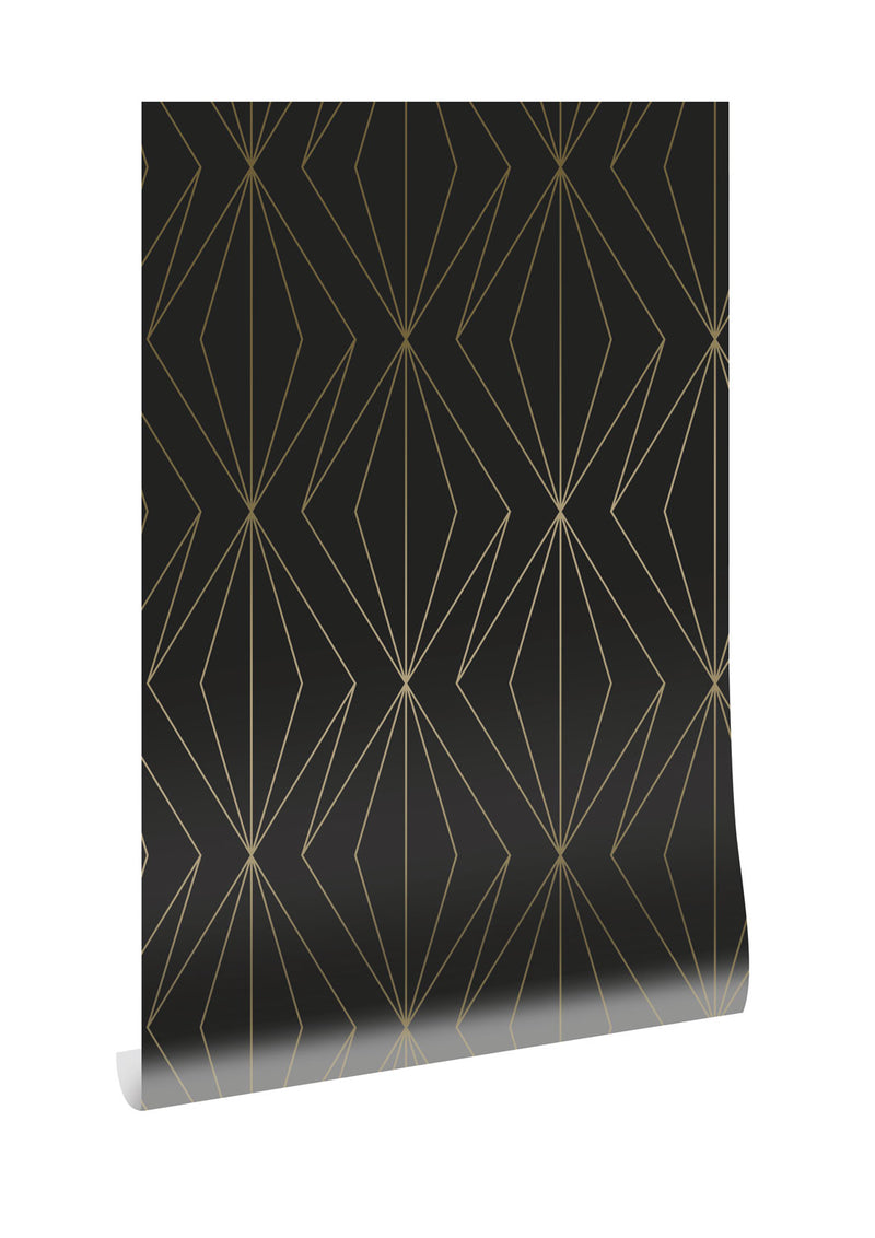 media image for Golden Lines Black/Gold MW-076 Wallpaper by Kek Amsterdam 250