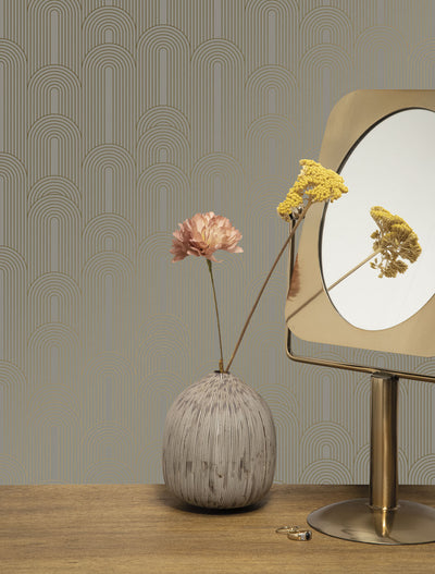 product image of Golden Lines Taupe/Gold MW-080 Wallpaper by Kek Amsterdam 535