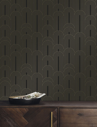 product image of Golden Lines Black/Gold MW-081 Wallpaper by Kek Amsterdam 584