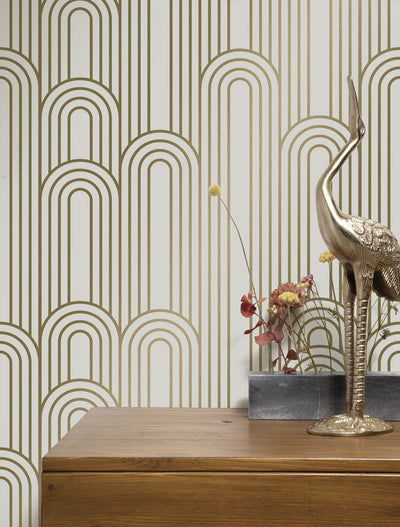 product image of Golden Lines Sand/Gold MW-088 Wallpaper by Kek Amsterdam 50