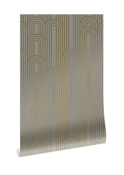 product image for Golden Lines Taupe/Gold MW-090 Wallpaper by Kek Amsterdam 81