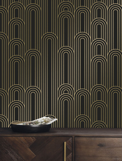 product image of Golden Lines Black/Gold MW-091 Wallpaper by Kek Amsterdam 598