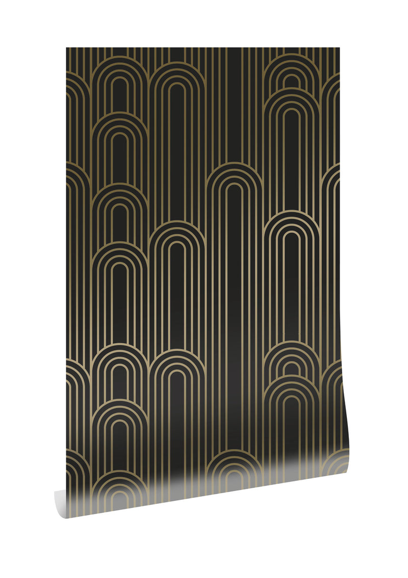 media image for Golden Lines Black/Gold MW-091 Wallpaper by Kek Amsterdam 244