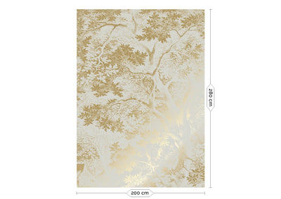 product image for Gold Metallic Wall Mural No. 4 Engraved Landscapes in Sand 54