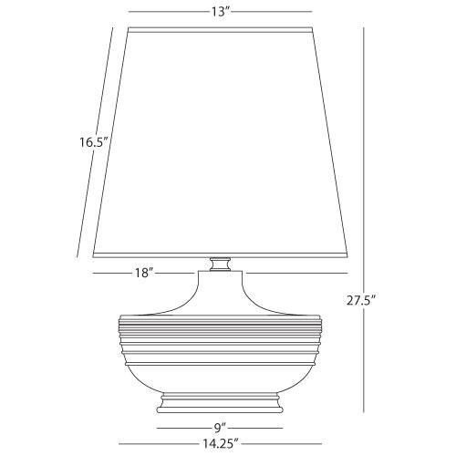 media image for Nolan Table Lamp by Michael Berman for Robert Abbey 296