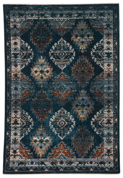 product image for Lia Medallion Blue & Rust Rug by Jaipur Living 58