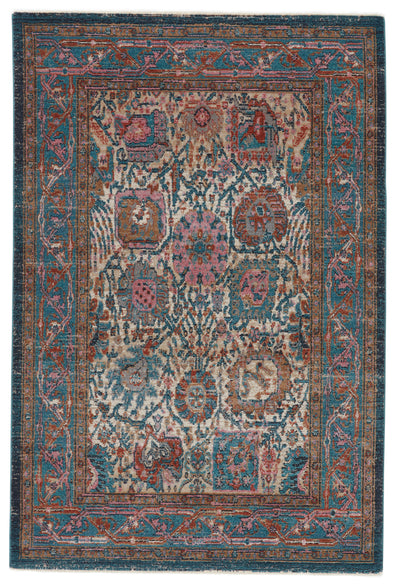 product image of romilly oriental teal rust area rug by jaipur living 1 510