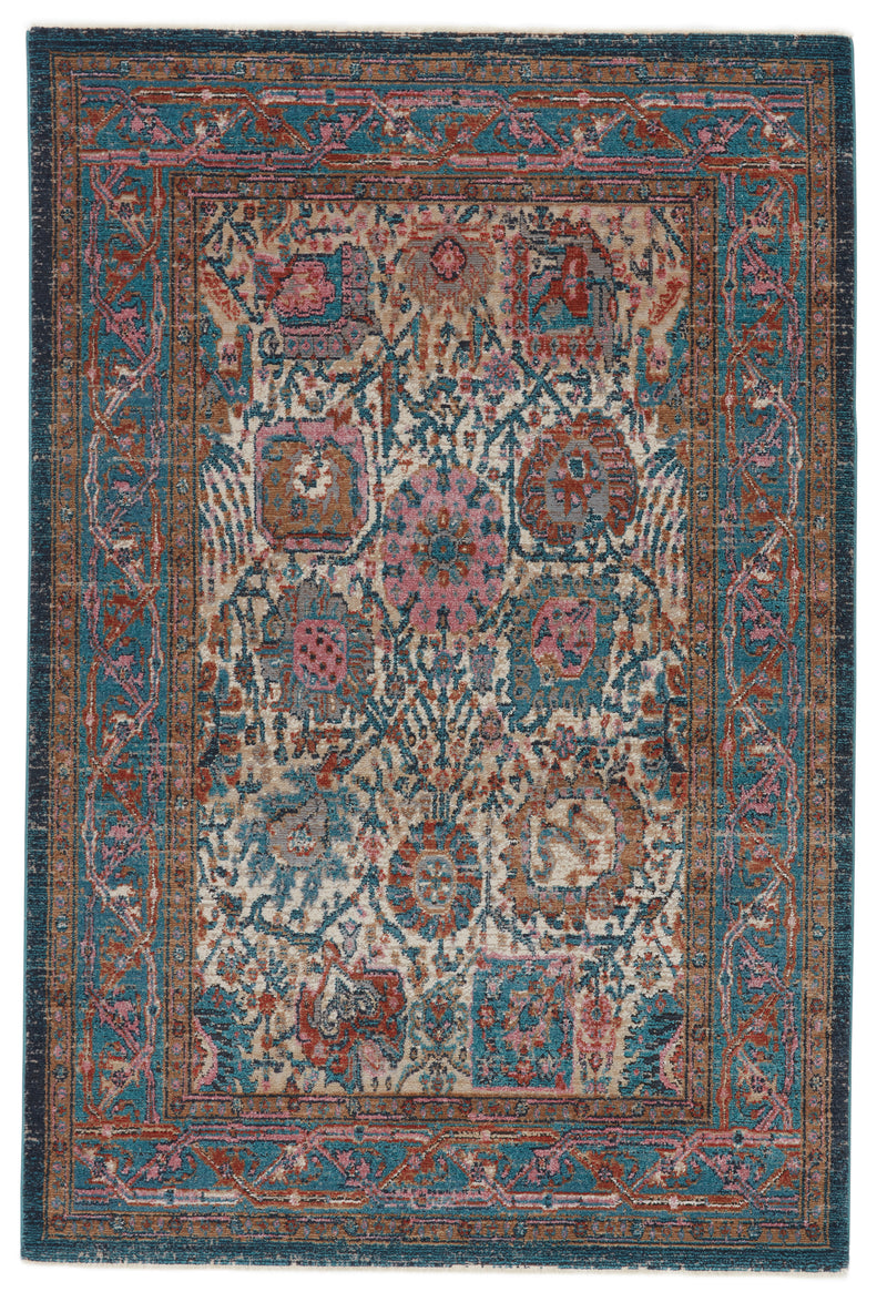 media image for romilly oriental teal rust area rug by jaipur living 1 295