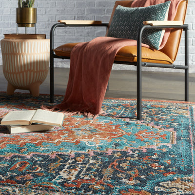 product image for marielle medallion blue rust area rug by jaipur living 7 57