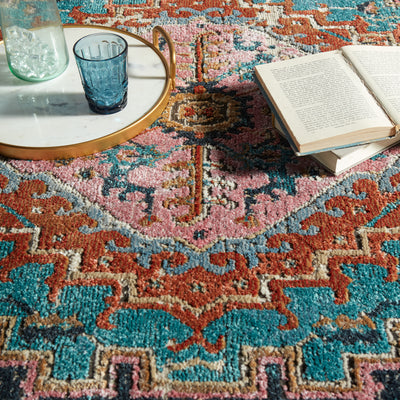 product image for marielle medallion blue rust area rug by jaipur living 8 53