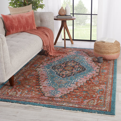 product image for marielle medallion rust teal area rug by jaipur living 5 94