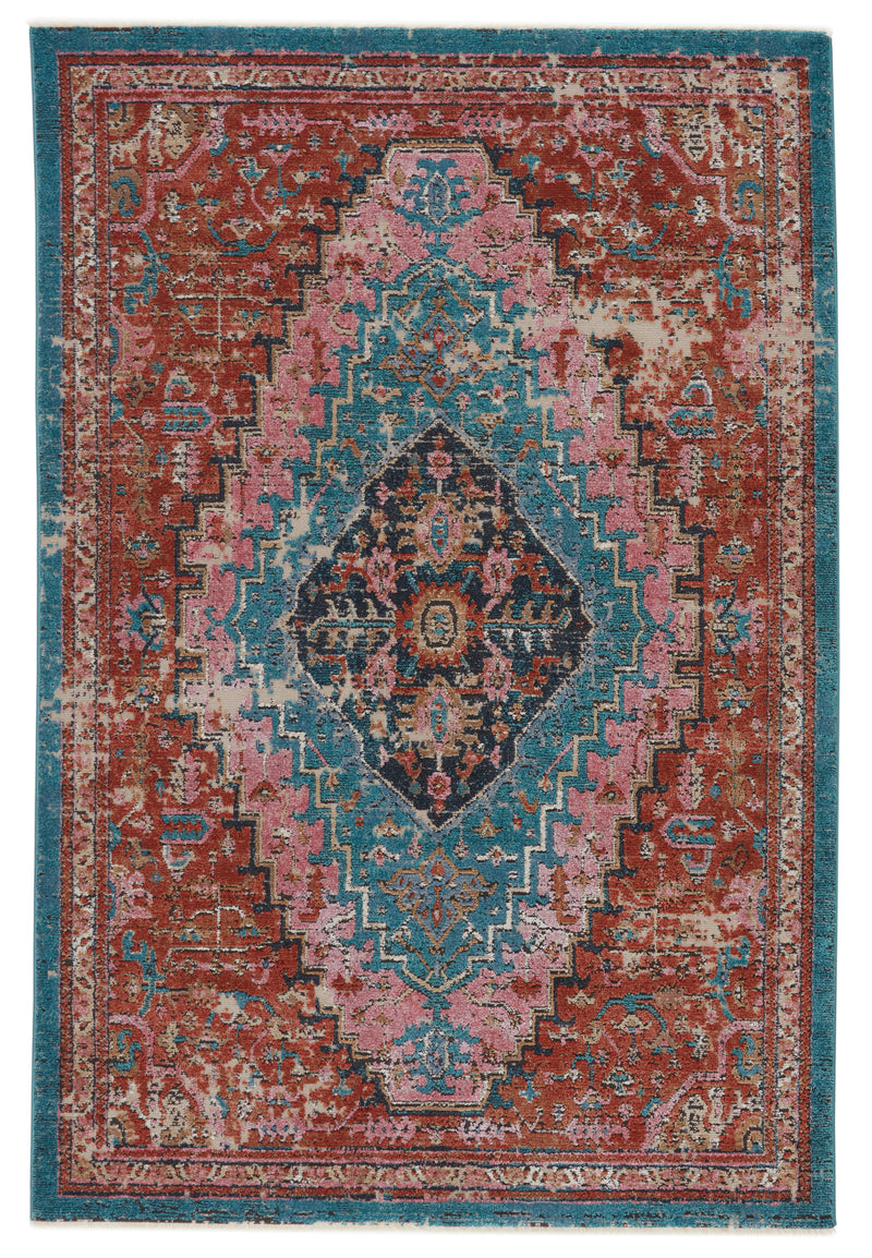 media image for marielle medallion rust teal area rug by jaipur living 1 235