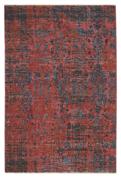 product image for ezlyn abstract red teal area rug by jaipur living 1 5