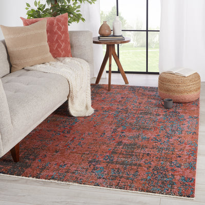 product image for ezlyn abstract red teal area rug by jaipur living 5 62