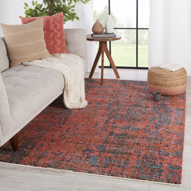 media image for ezlyn abstract red teal area rug by jaipur living 5 234