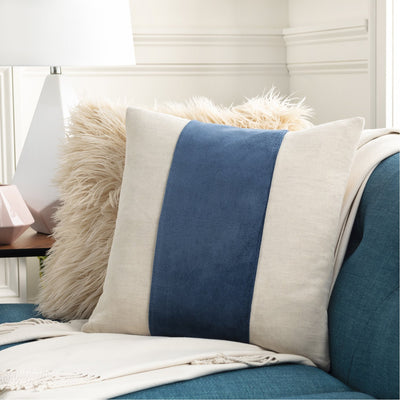 product image for Moza MZA-003 Velvet Pillow in Navy & Ivory by Surya 78