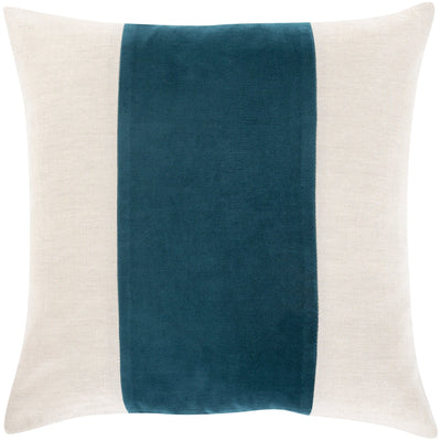 product image of Moza MZA-004 Velvet Pillow in Teal & Ivory by Surya 594