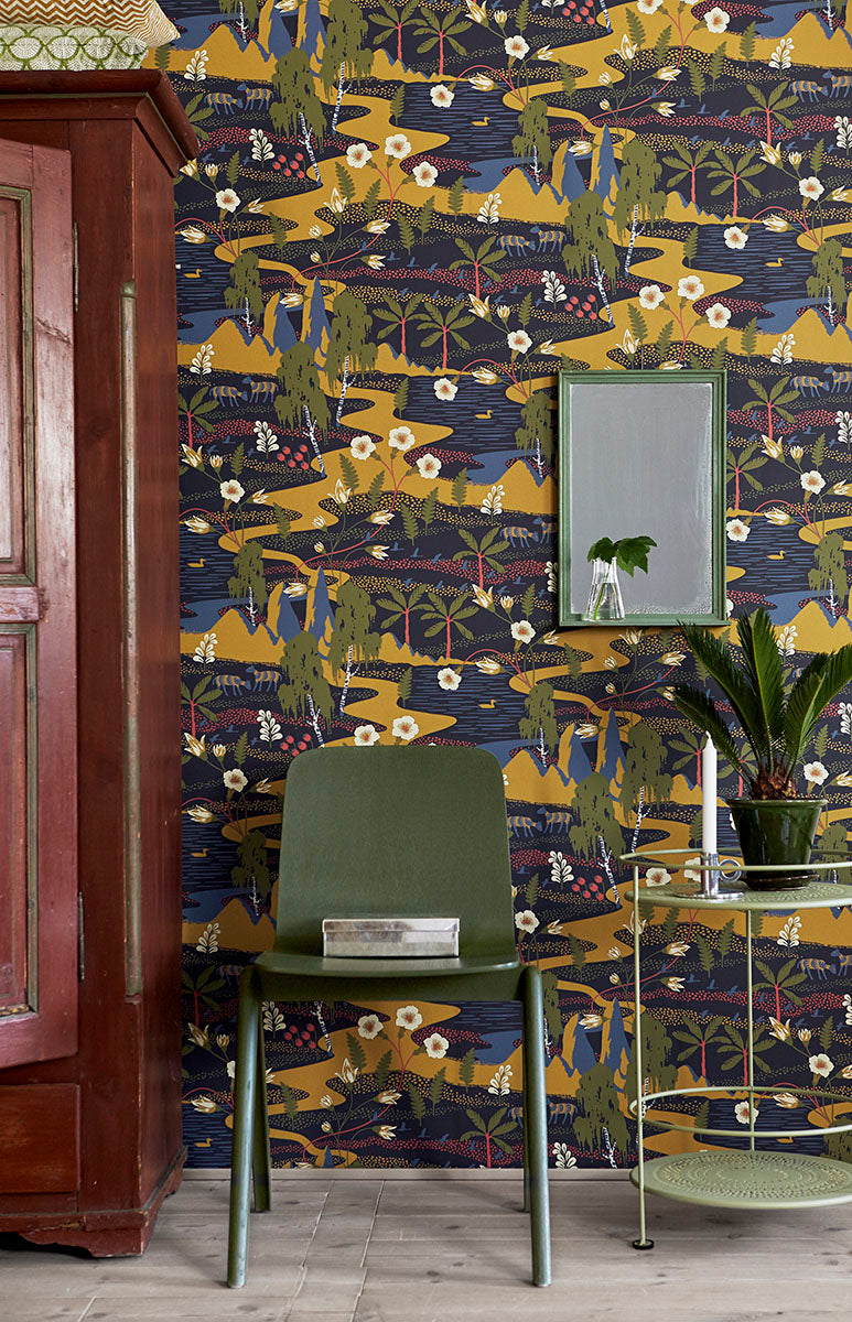 media image for Magisk Oasis Wallpaper from the Wonderland Collection by Brewster Home Fashions 26