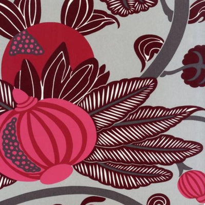 product image for Maharani Wallpaper in Grey and Burgundy from the Sariskar Collection by Osborne & Little 64