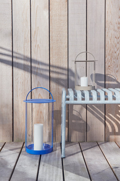 product image for maki lantern large in optic blue 3 12