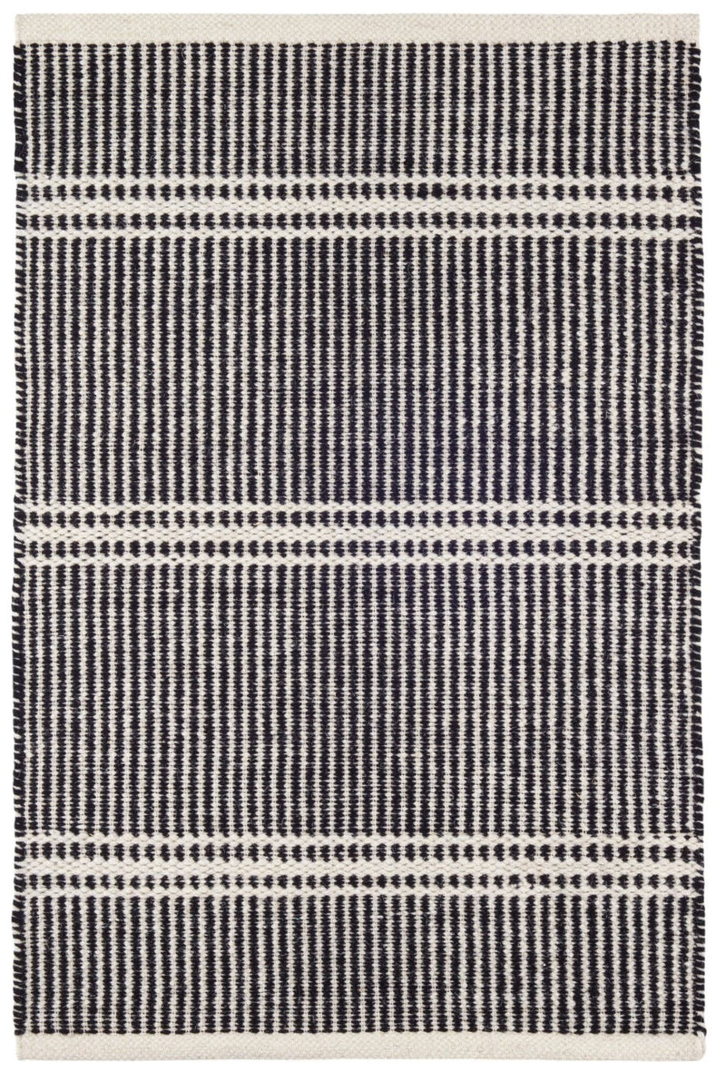 media image for Malta Black/Ivory Handwoven Wool Rug 1 228