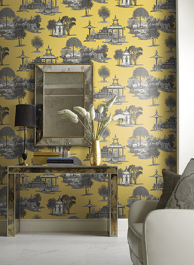 product image of Mandarin Dream Wallpaper in Yellow by Ashford House for York Wallcoverings 547