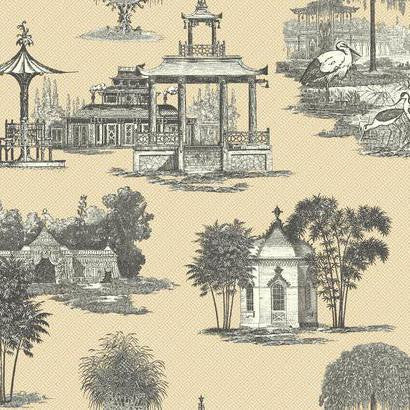 media image for Mandarin Dream Wallpaper in Grey and Tan by Ashford House for York Wallcoverings 24
