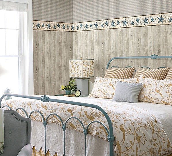 media image for Mapleton Taupe Faux Wood Wallpaper from the Seaside Living Collection by Brewster Home Fashions 249