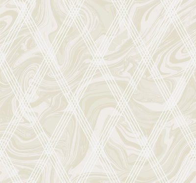 product image for Marble Diamond Geometric Wallpaper in Gold and White from the Casa Blanca II Collection by Seabrook Wallcoverings 55