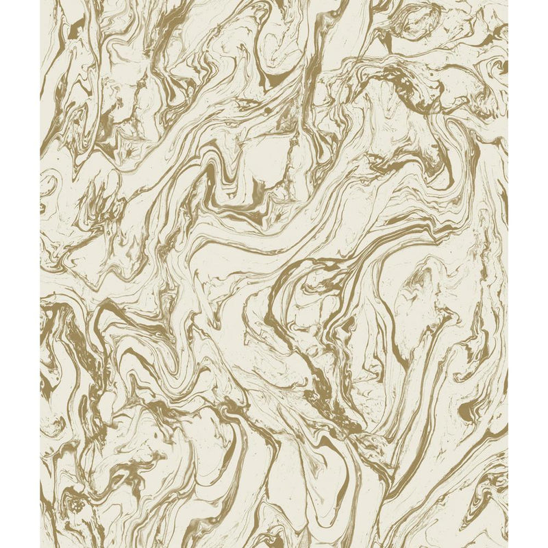media image for Marble Peel & Stick Wallpaper in Gold by RoomMates for York Wallcoverings 239